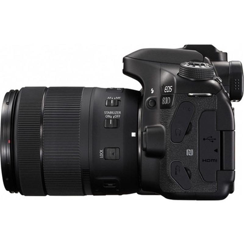 Kit Canon Eos 80d Com 18-135mm F/3.5-5.6 Is Nano Usm - Câmera Semi